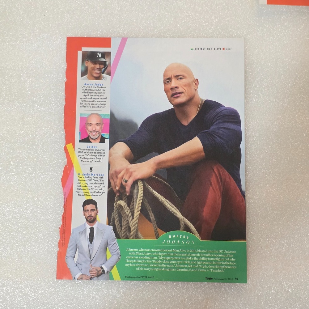 Dwayne Johnson The Rock Sexiest Man Alive article People 11/21/2022